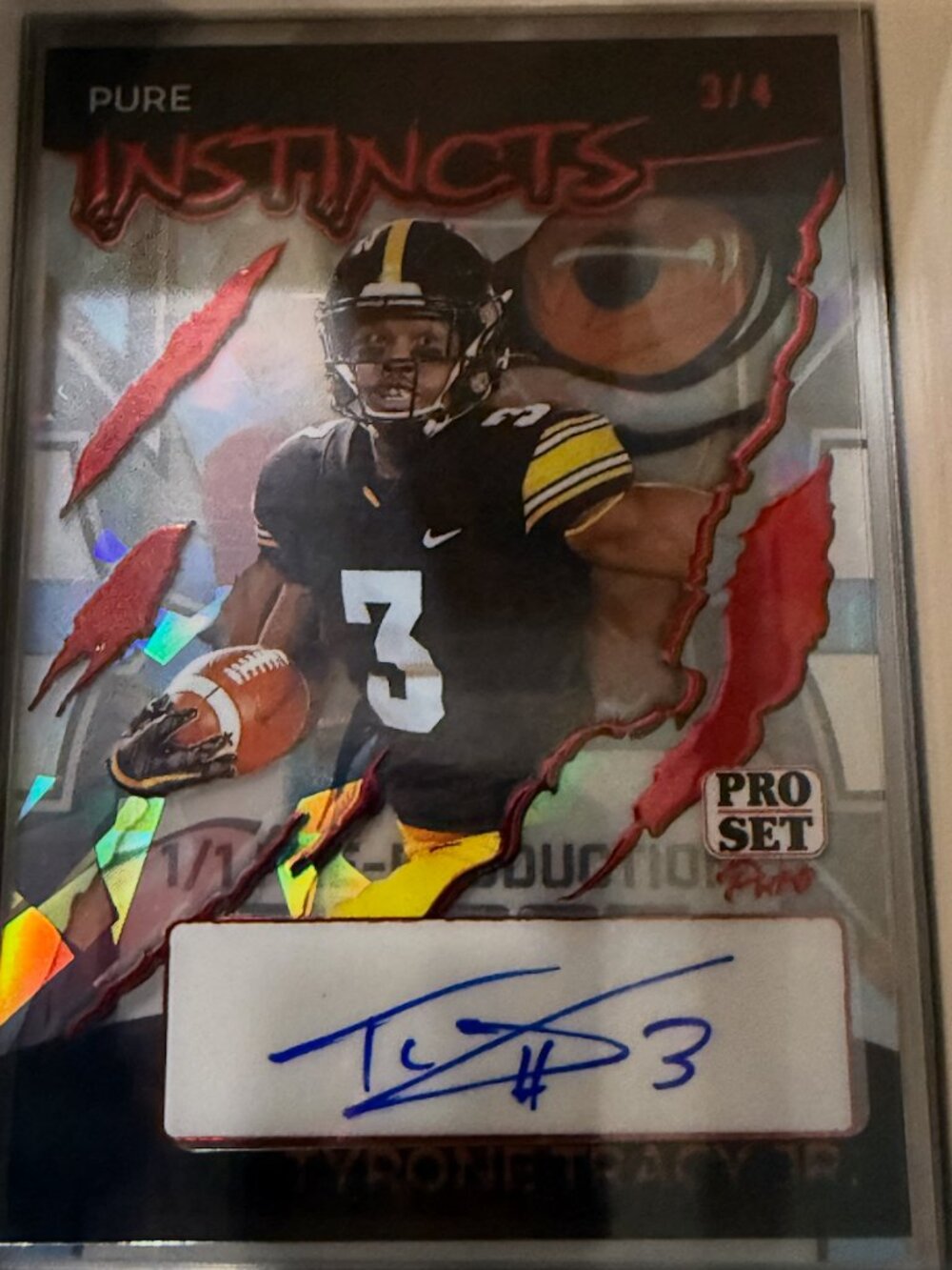 2024 Leaf Pro Set Pure #PI-TTJ Tyrone Tracy Jr. Pure Instincts Auto #/4
